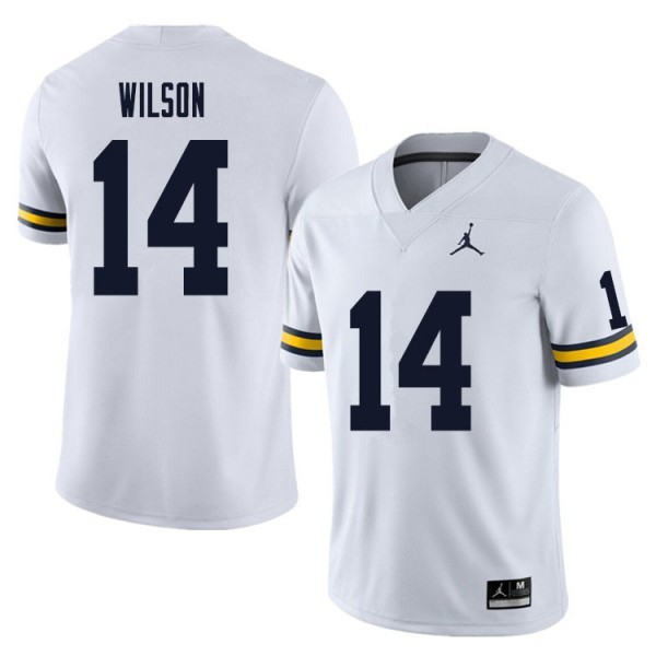 Michigan Wolverines Roman Wilson Brand Jordan #14 Men White Limited Uniform-ProGear Kits