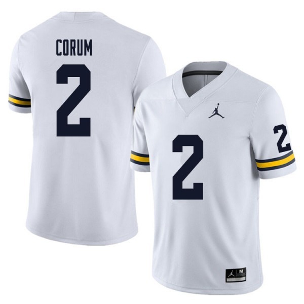 Michigan Wolverines Blake Corum Stitch Brand Jordan #2 Men White Kit-ProGear Kits