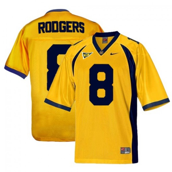 California Golden Bears Aaron Rodgers Stitch #8 Men Gold  Apparel-ProGear Kits