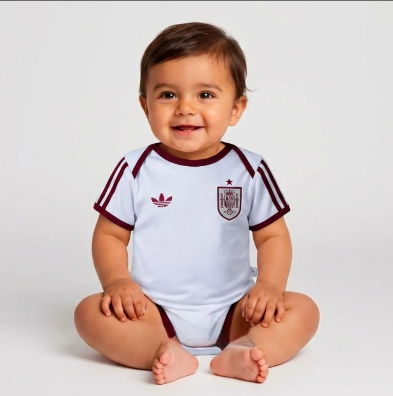 2026 Baby Bodysuit Spain World Cup Away Kit