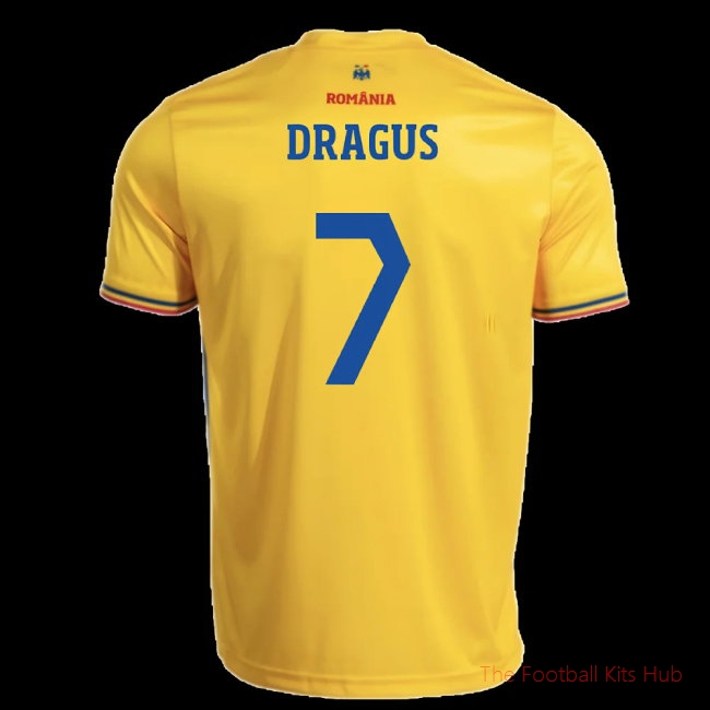 2025/26 Romania Home Replica Shirt (Dragus 7)