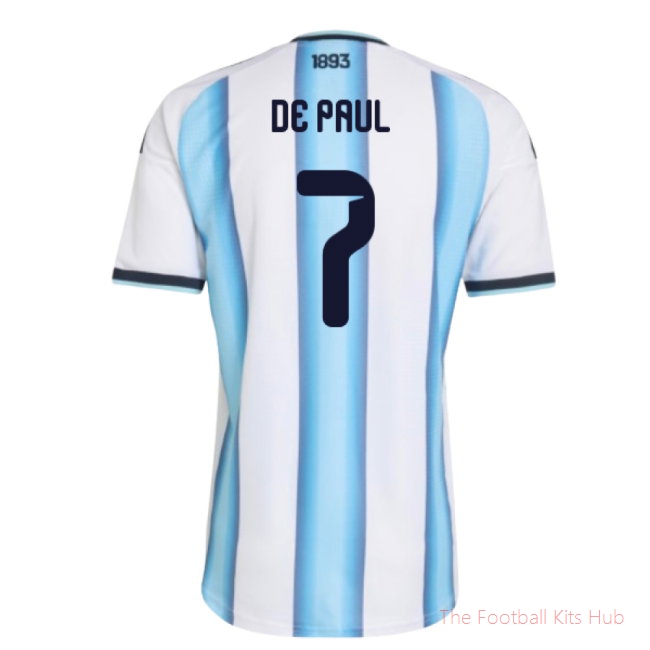 2026/27 Argentina Authentic Home Shirt (De Paul 7)