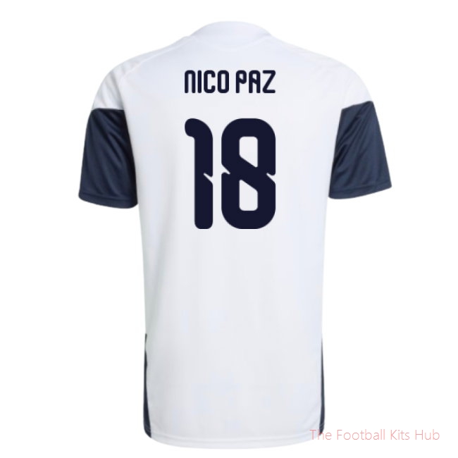 2026/27 Argentina Training Jersey (White) (Nico Paz 18)