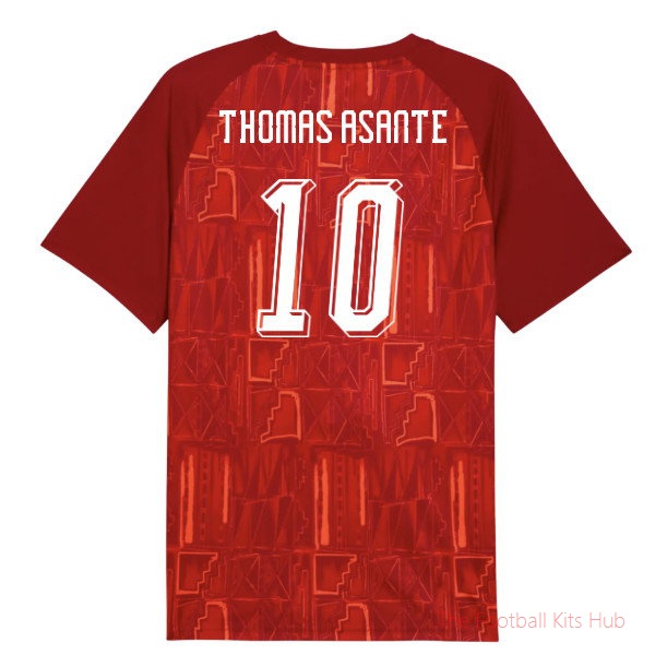 2026/27 Ghana Warm Up Jersey (Dark Crimson) (Thomas Asante 10)