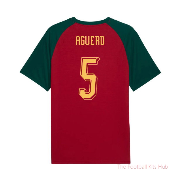 2026/27 Morocco Warm Up Jersey (Dark Crimson) (Aguerd 5)