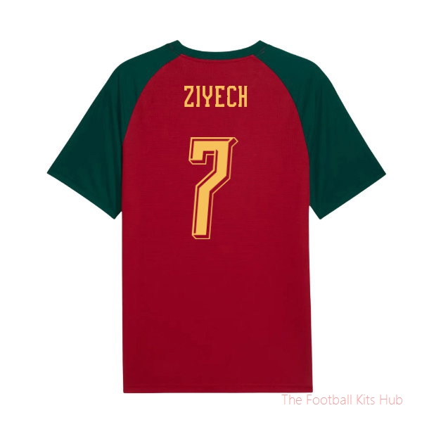2026/27 Morocco Warm Up Jersey (Dark Crimson) (Ziyech 7)