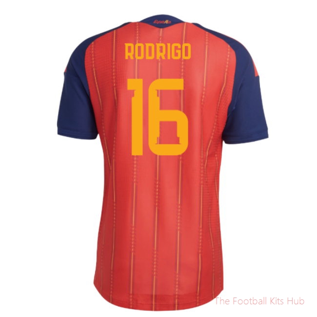 2026/27 Spain Authentic Home Shirt (Rodrigo 16)