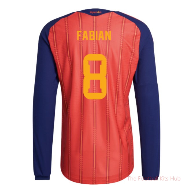2026/27 Spain Authentic Long Sleeve Home Shirt (Fabian 8)