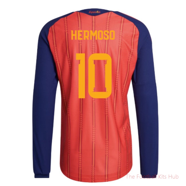 2026/27 Spain Authentic Long Sleeve Home Shirt (Hermoso 10)