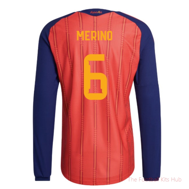 2026/27 Spain Authentic Long Sleeve Home Shirt (Merino 6)