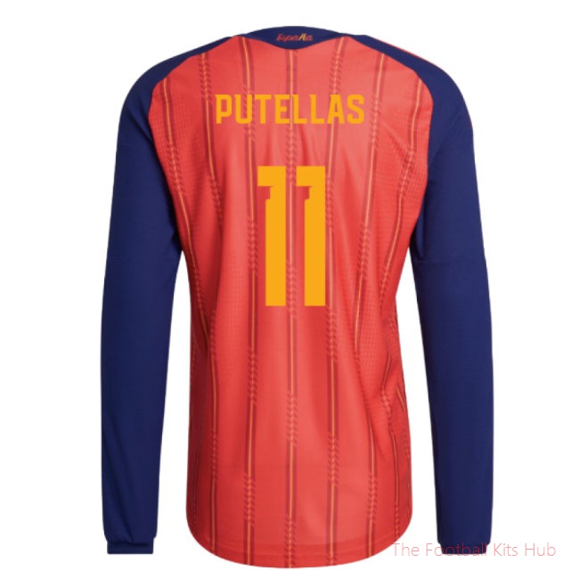 2026/27 Spain Authentic Long Sleeve Home Shirt (Putellas 11)
