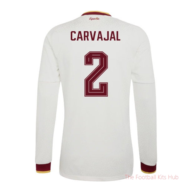 2026/27 Spain Authentic Long Sleeves Away Shirt (Carvajal 2)