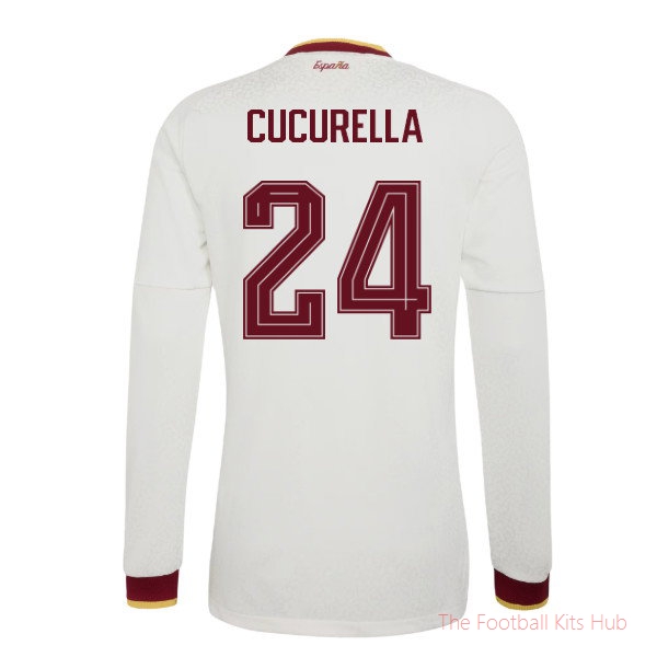 2026/27 Spain Authentic Long Sleeves Away Shirt (Cucurella 24)