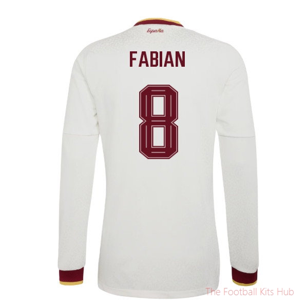 2026/27 Spain Authentic Long Sleeves Away Shirt (Fabian 8)