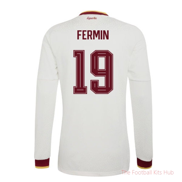 2026/27 Spain Authentic Long Sleeves Away Shirt (Fermin 19)