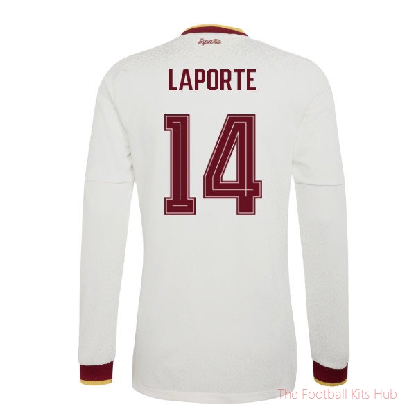 2026/27 Spain Authentic Long Sleeves Away Shirt (Laporte 14)