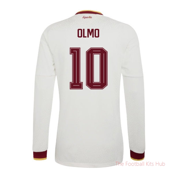 2026/27 Spain Authentic Long Sleeves Away Shirt (Olmo 10)