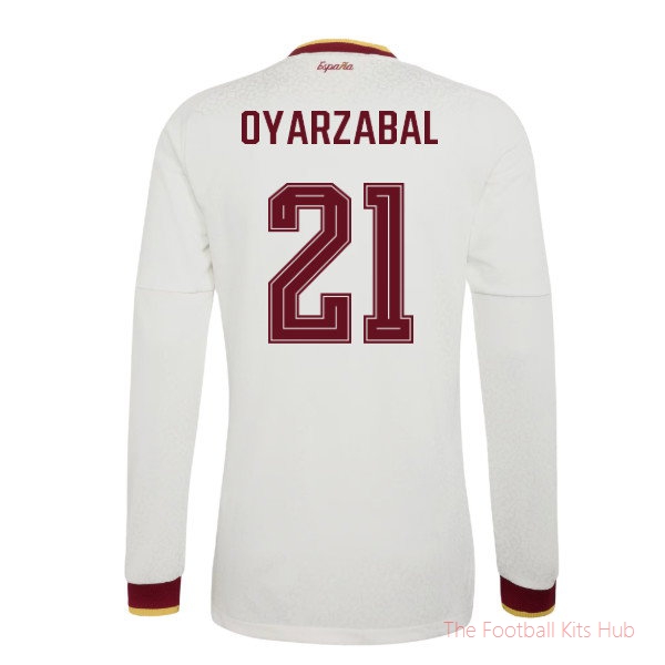 2026/27 Spain Authentic Long Sleeves Away Shirt (Oyarzabal 21)