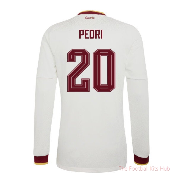 2026/27 Spain Authentic Long Sleeves Away Shirt (Pedri 20)