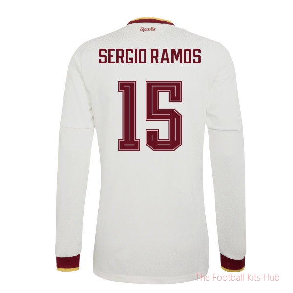 2026/27 Spain Authentic Long Sleeves Away Shirt (Sergio Ramos 15)