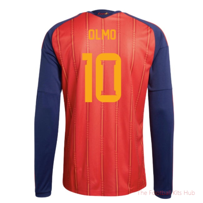 2026/27 Spain Long Sleeve Home Shirt (Olmo 10)