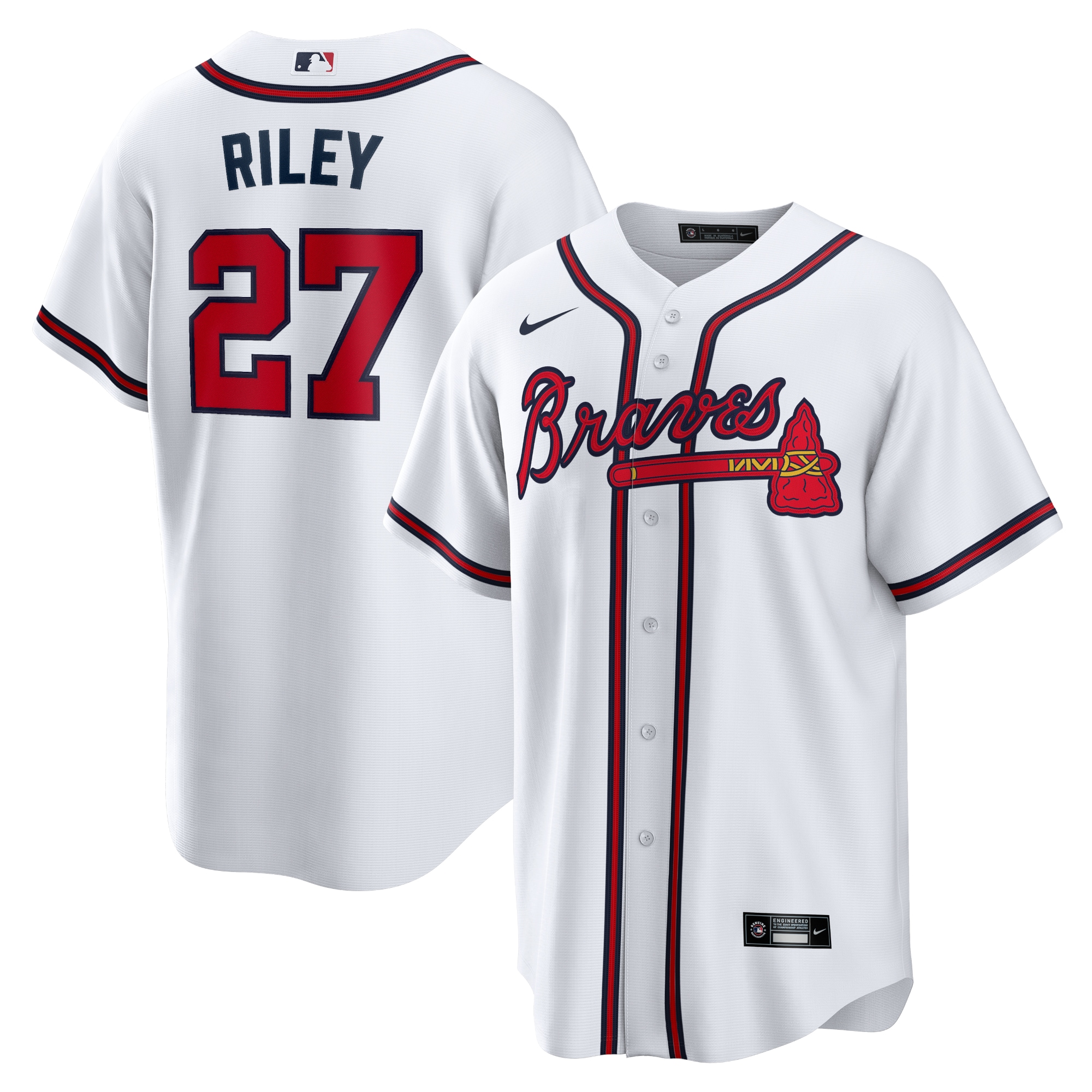 Austin Riley Atlanta Braves Home MLB Jersey - White | ProGear Kits