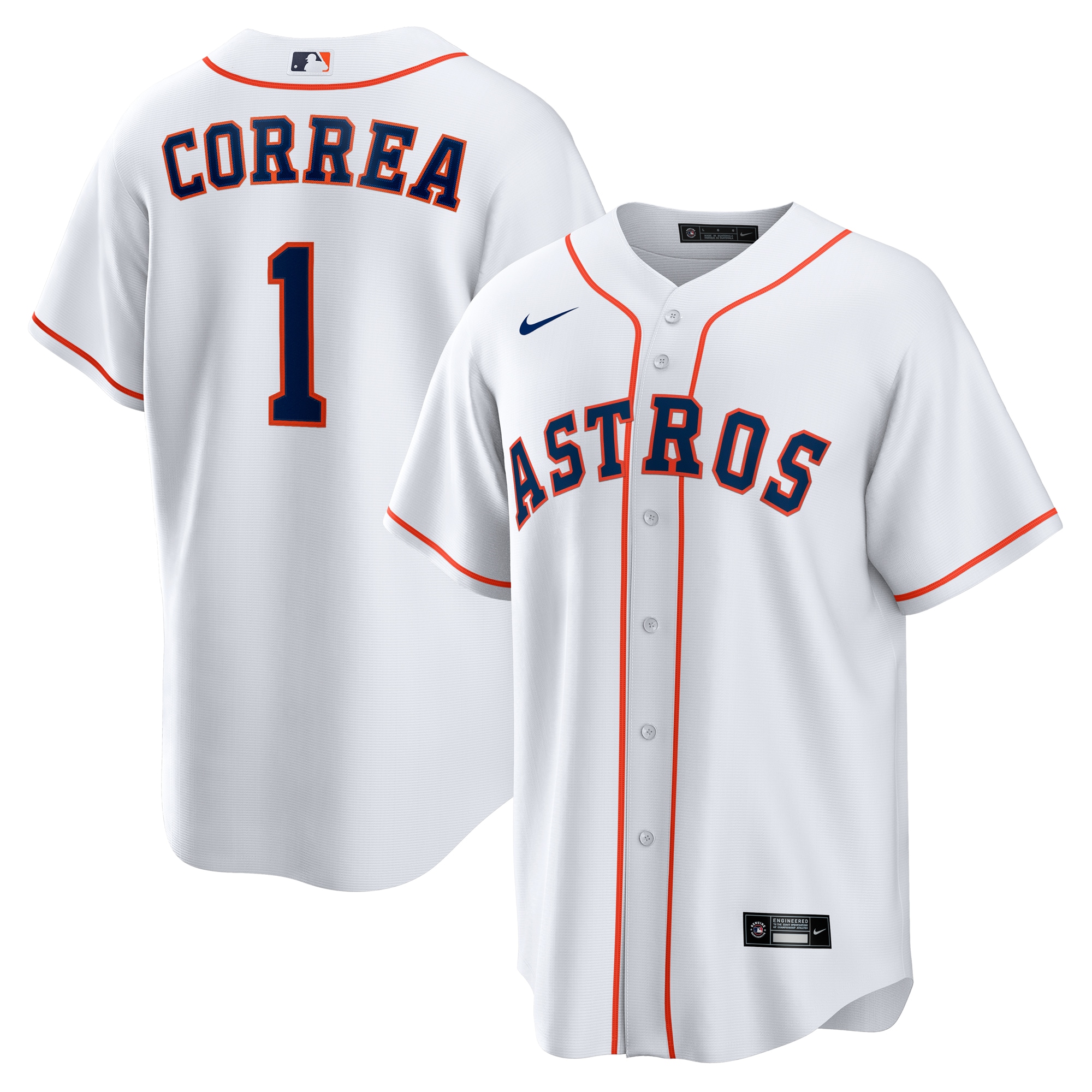 Carlos Correa Houston Astros Home MLB Jersey - White | ProGear Kits