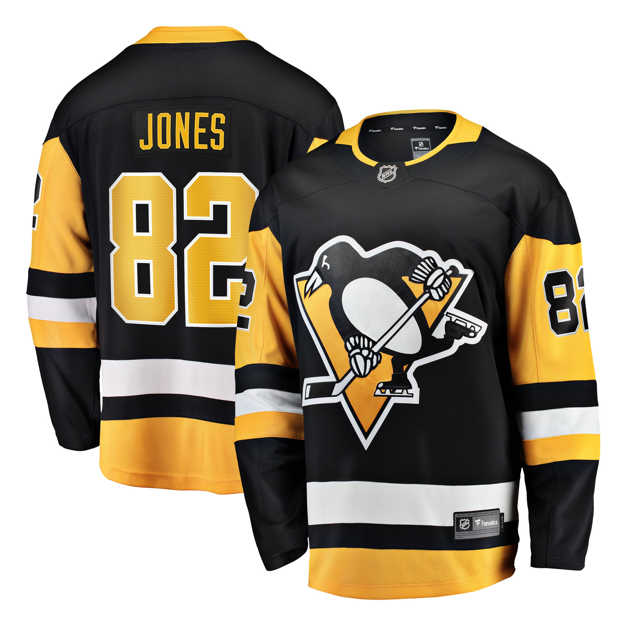 Youth Caleb Jones Pittsburgh Penguins Home Breakaway Jersey - Black | ProGear Kits
