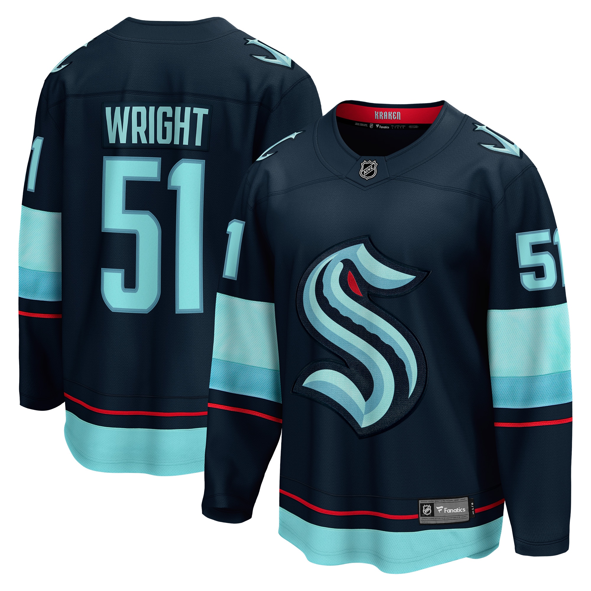 Women's Shane Wright Seattle Kraken Men's Home Breakaway Player Jersey - Deep Sea Blue | ProGear Kits