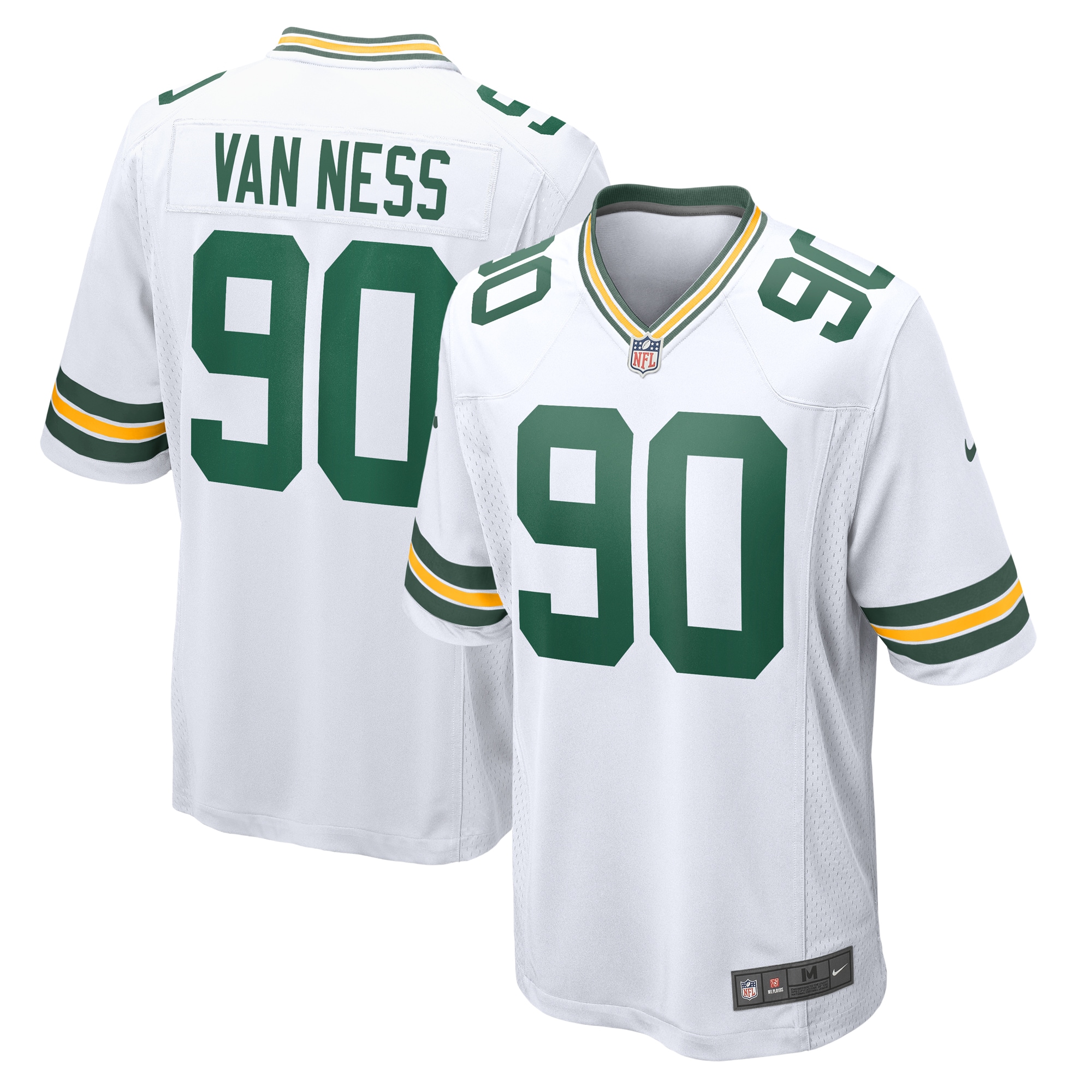 Youth Lukas Van Ness Green Bay Packers Game Jersey - White | ProGear Kits
