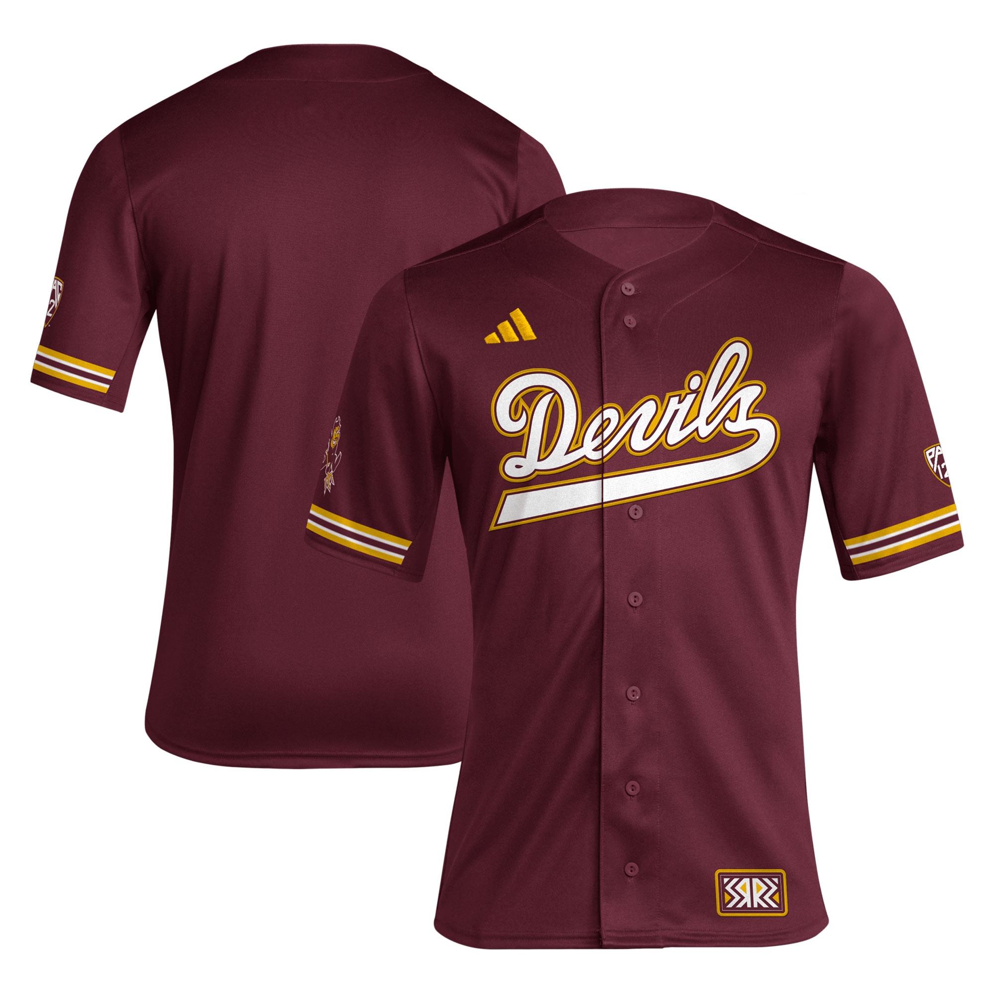 Youth Arizona State Sun Devils Reverse Retro Replica Baseball Jersey - Maroon | ProGear Kits