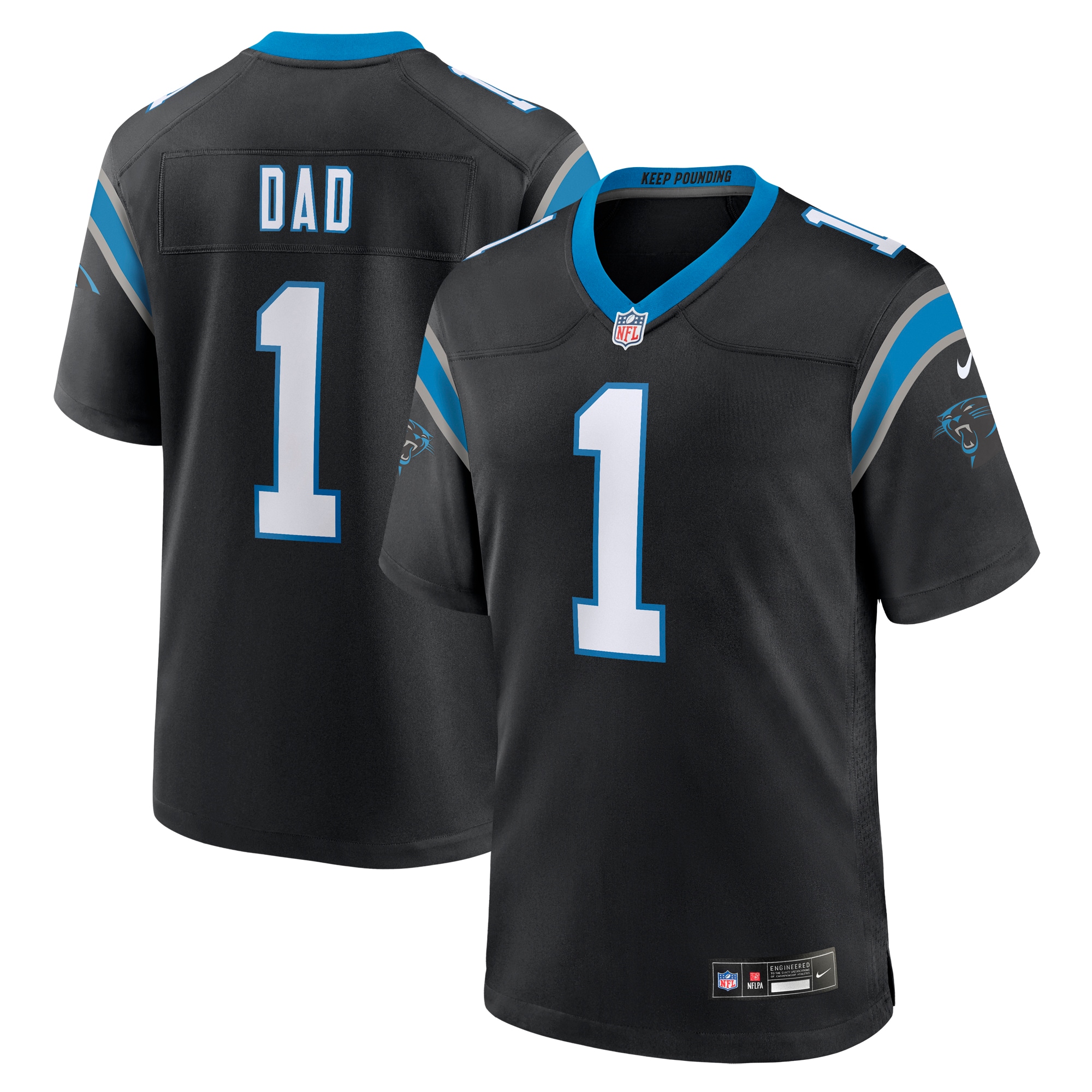 Number Dad Carolina Panthers NFL Jersey - Black | ProGear Kits