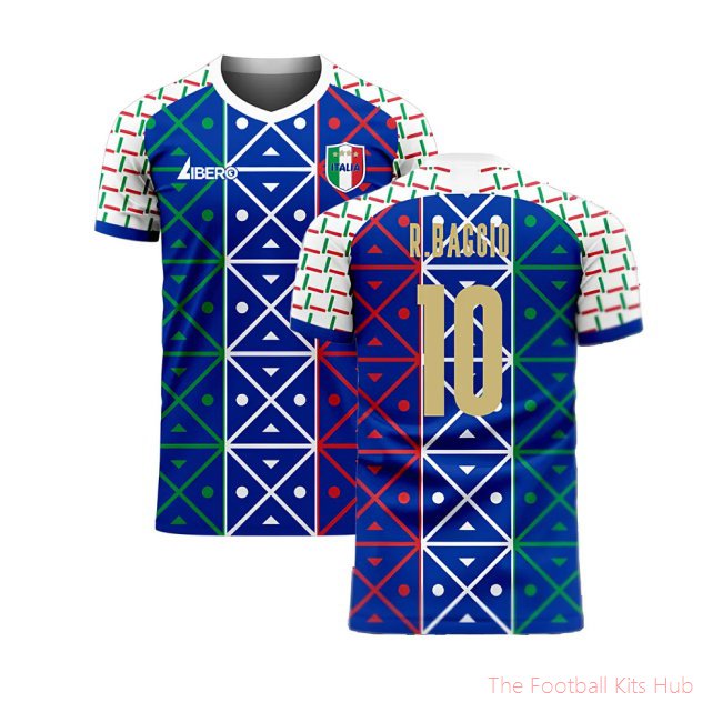 Italy 2025/26 Renaissance Home Football Kit (Libero) (R.BAGGIO 10)