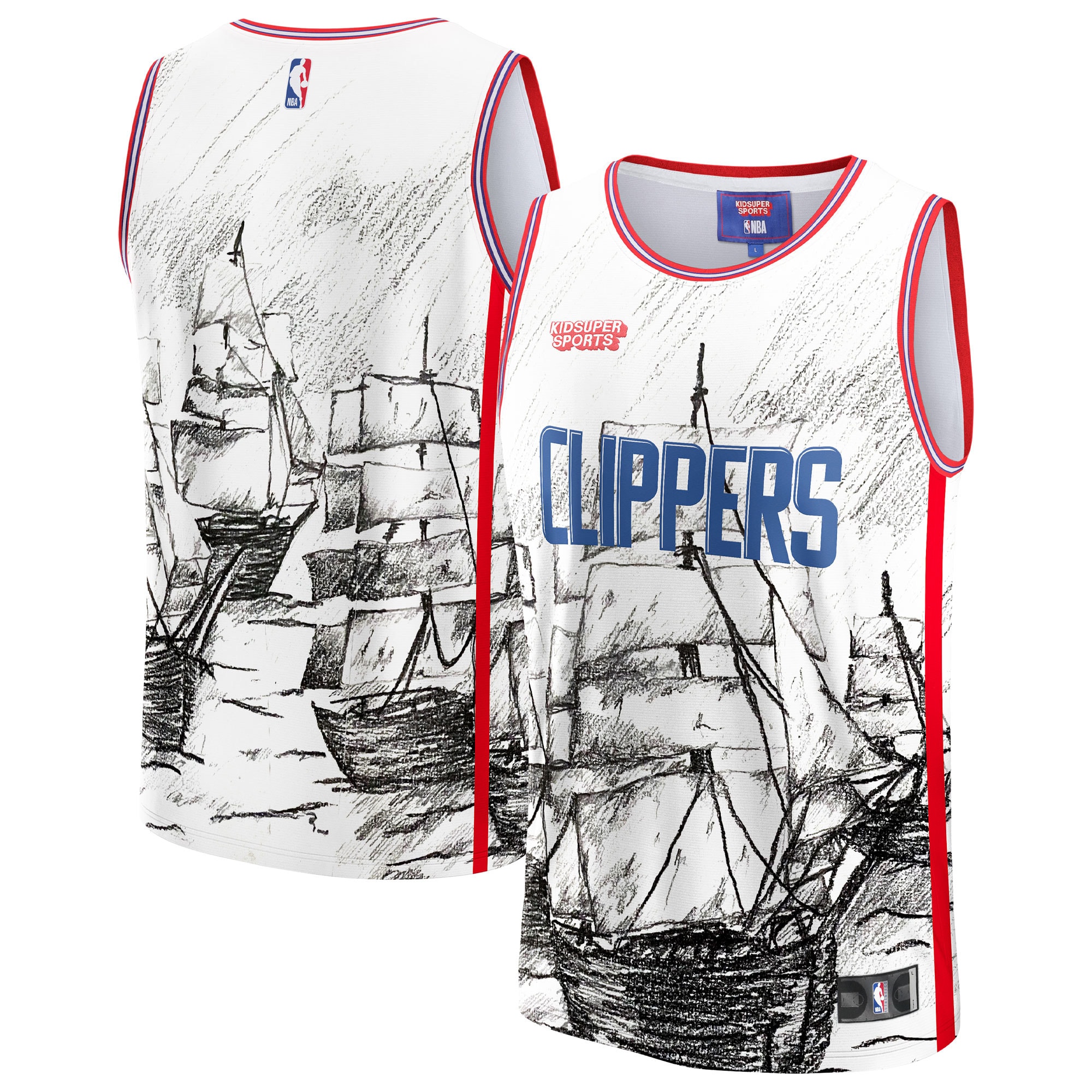 Youth LA Clippers NBA & KidSuper Studios Hometown Jersey - Gray | ProGear Kits