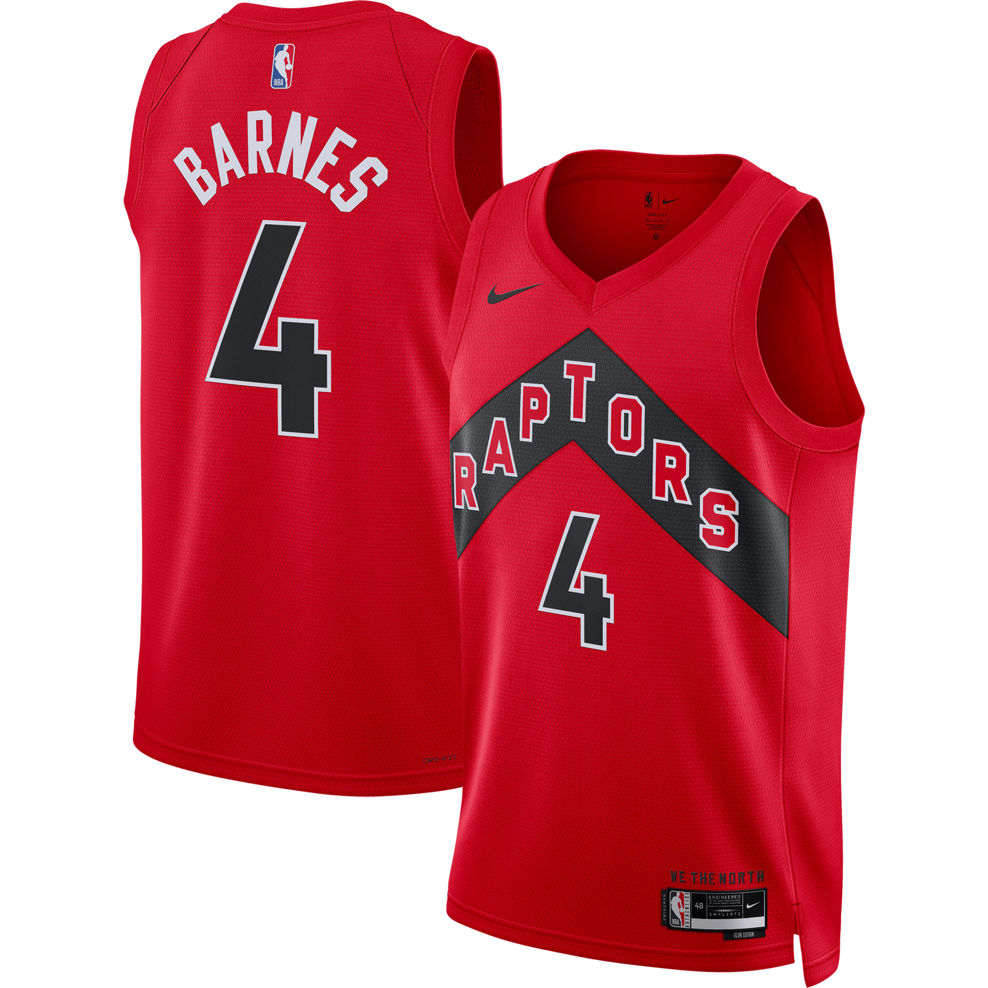 Women's Scottie Barnes Toronto Raptors Swingman Jersey - Icon Edition - Red | ProGear Kits