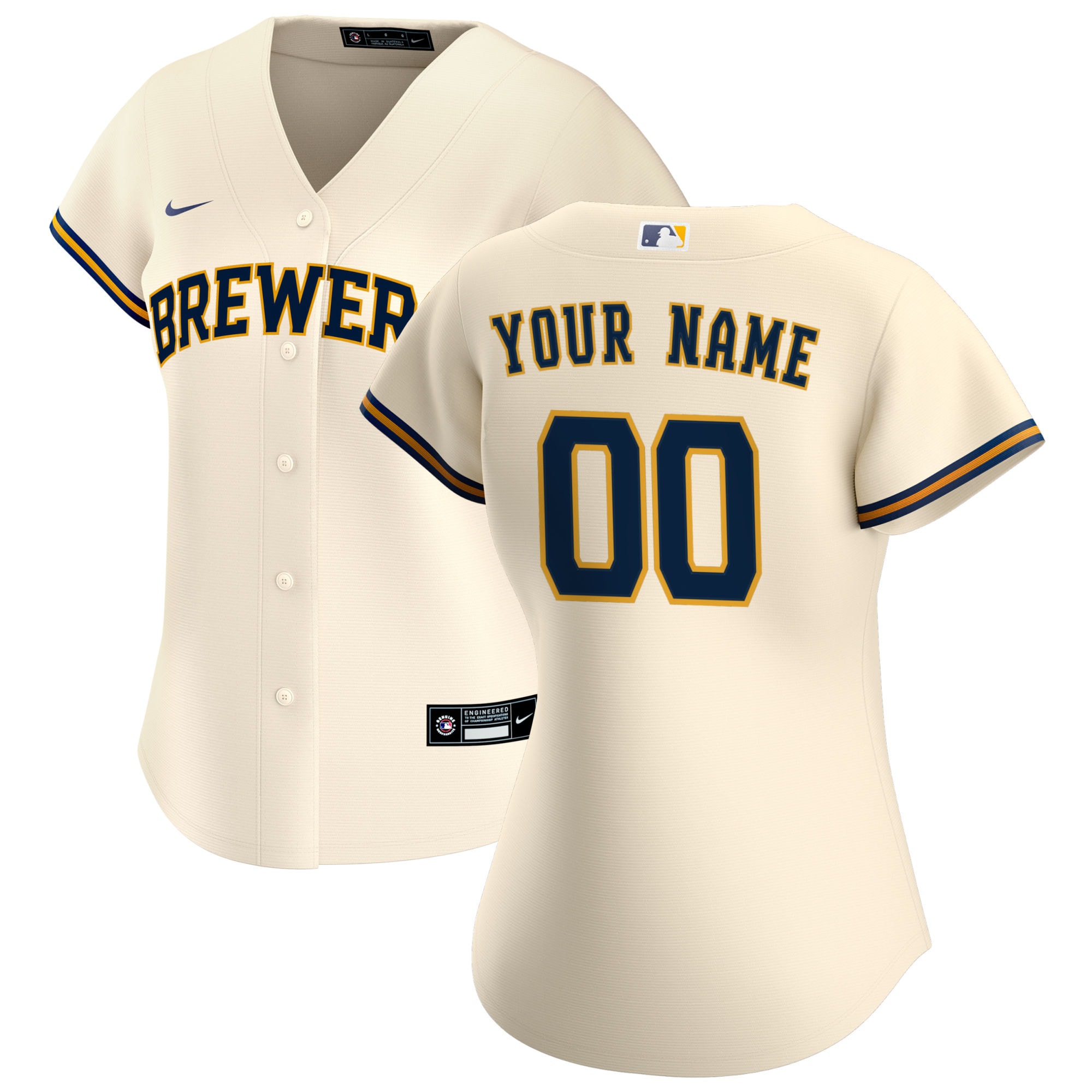 Milwaukee Brewers Home MLB Jersey - Cream | ProGear Kits