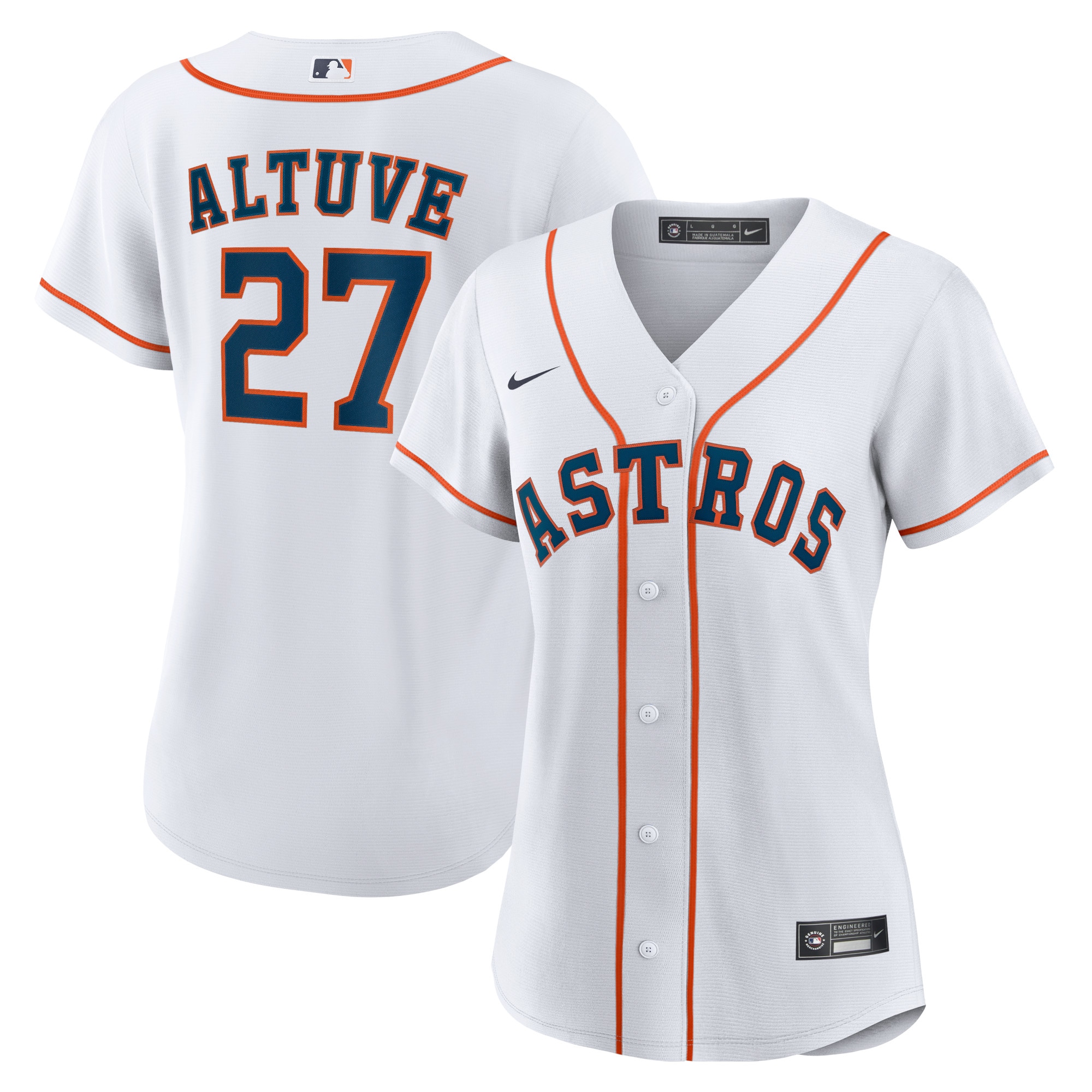 Jose Altuve #27 Houston Astros Home MLB Jersey - White | ProGear Kits