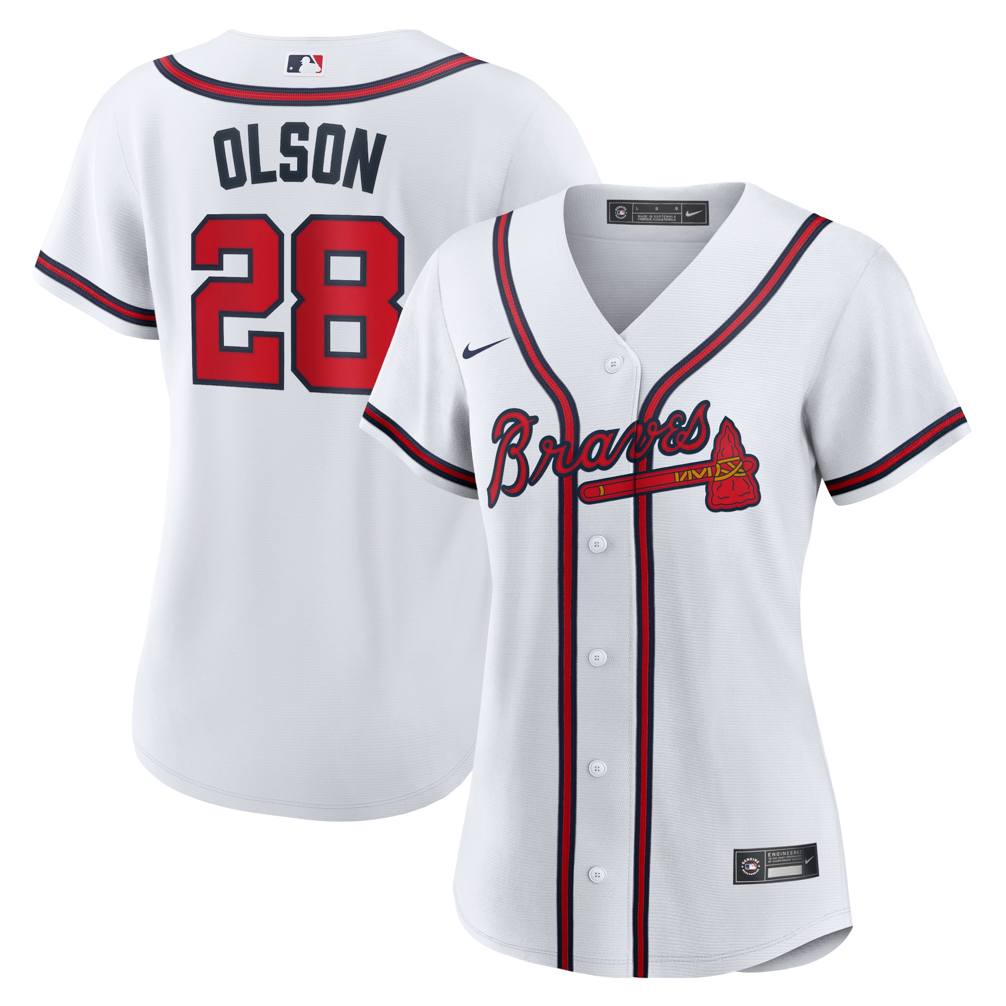 Youth Matt Olson Atlanta Braves Women's Home Replica Player Jersey - White | ProGear Kits