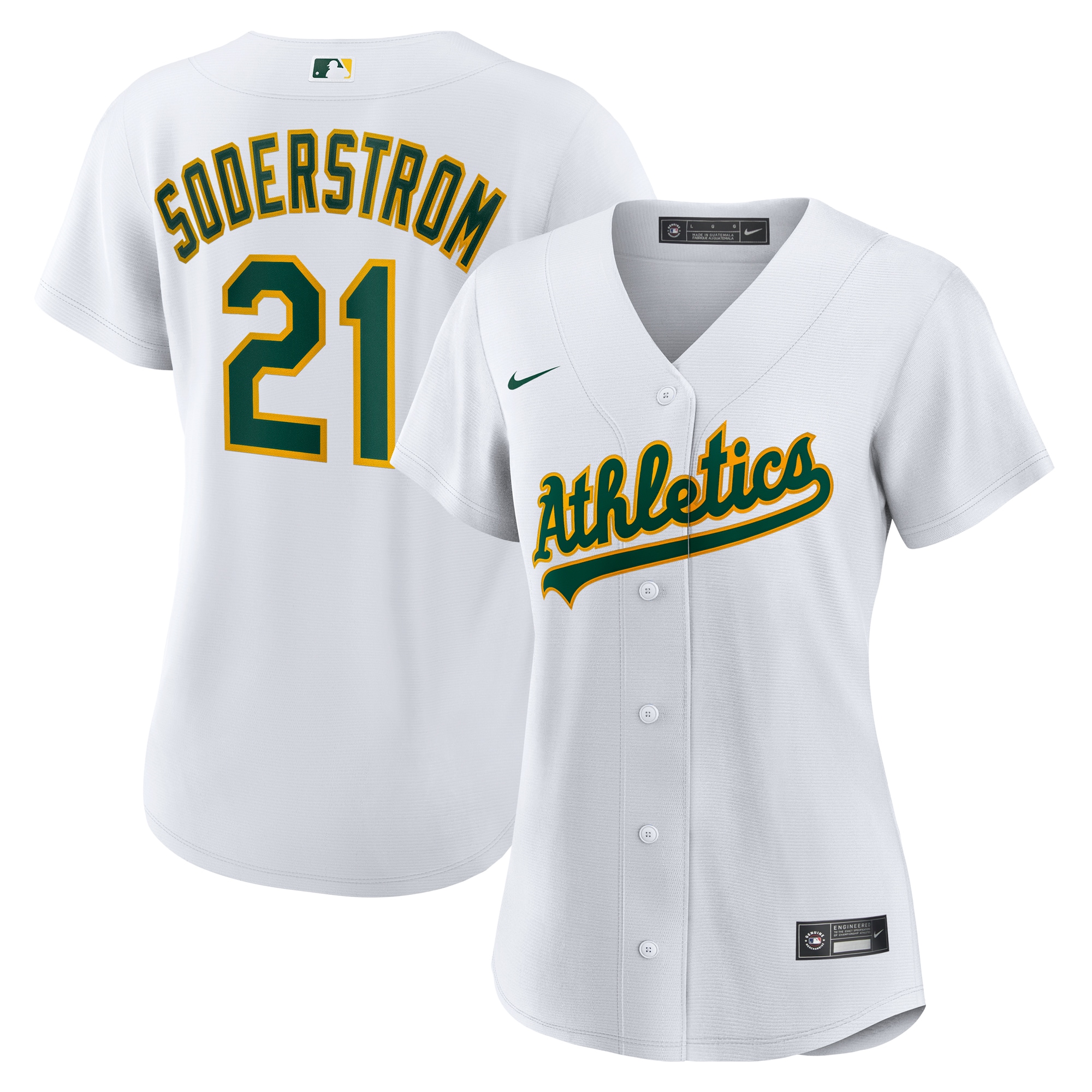 Tyler Soderstrom Athletics Home Jersey - White | ProGear Kits