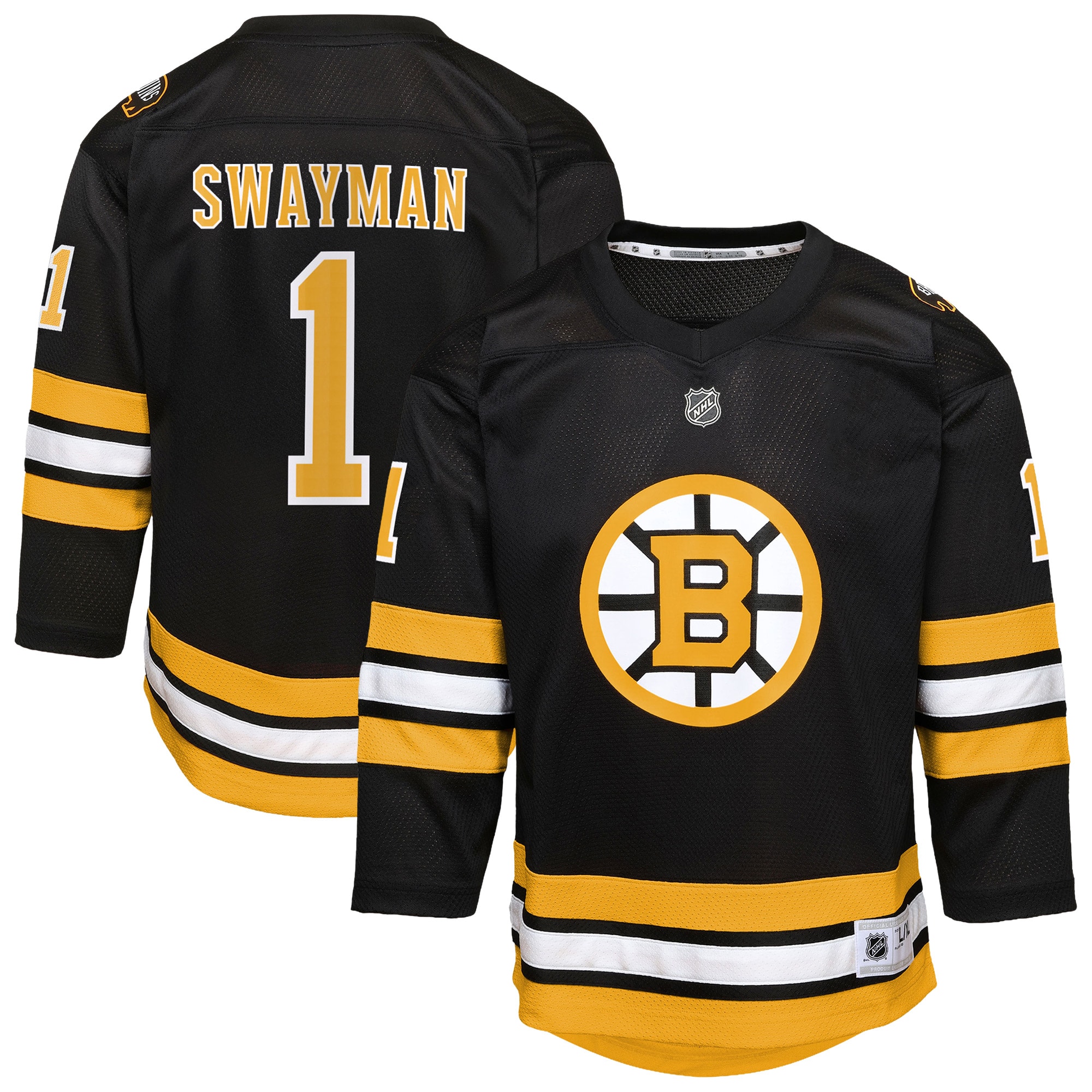Jeremy Swayman Boston Bruins Outerstuff Home Replica Jersey - Black | ProGear Kits