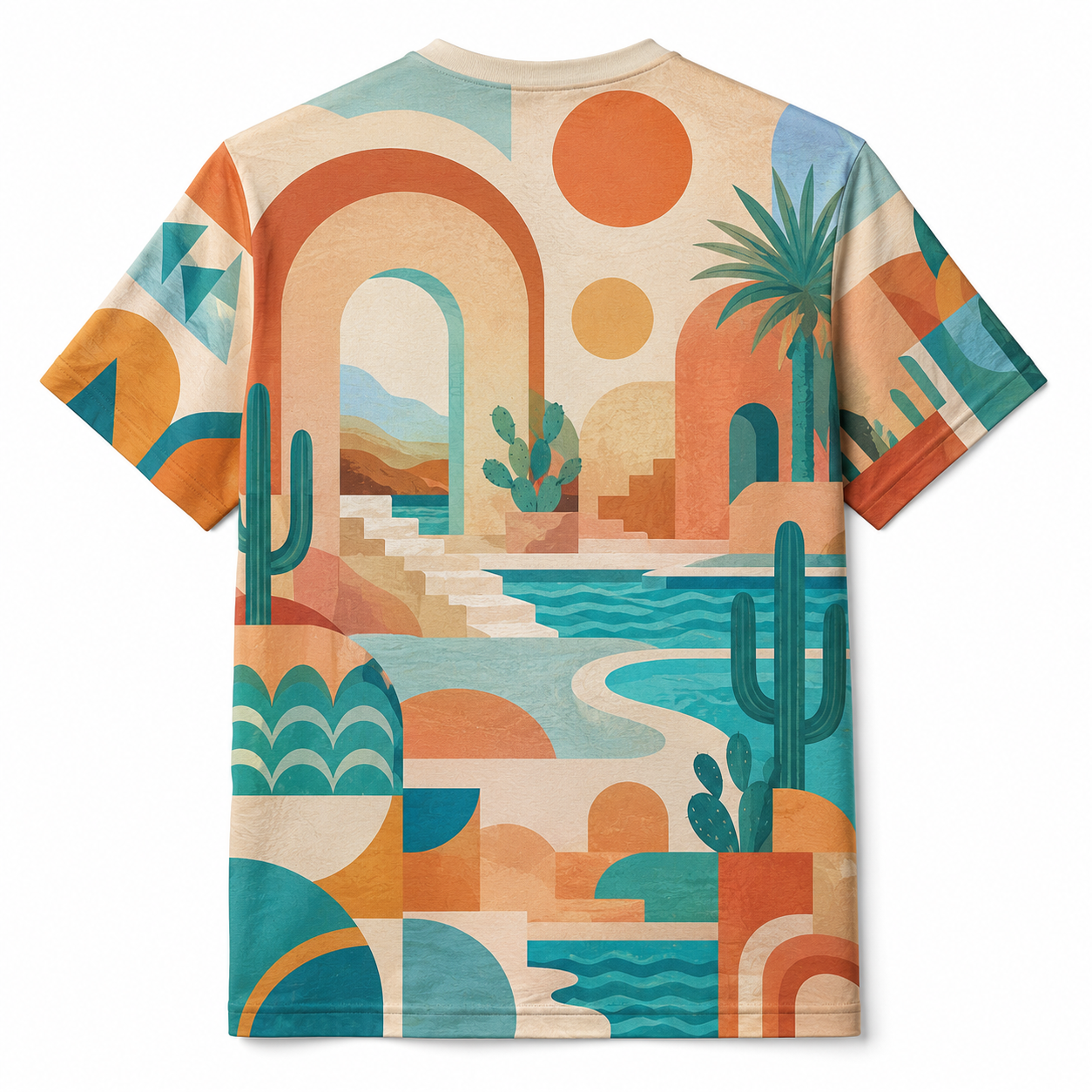 Men's Vintage Tropical Beach Resort Short Sleeve T-Shirt -18