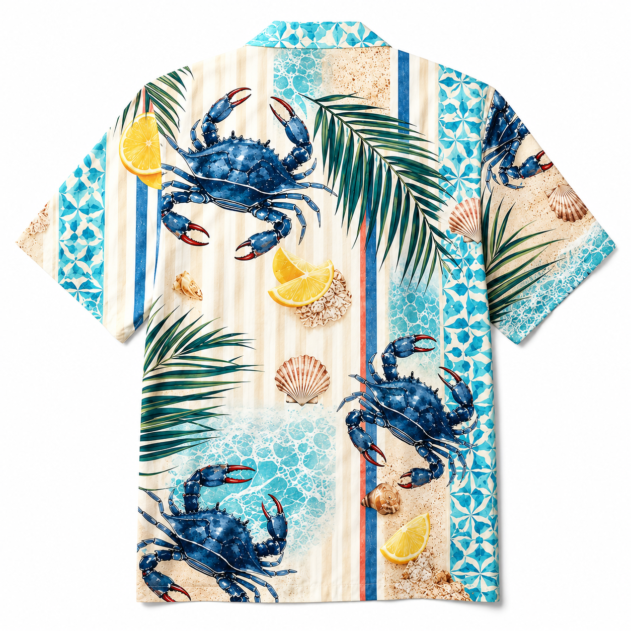 Summer Tropical Print Short Sleeve Beach Shirt -88
