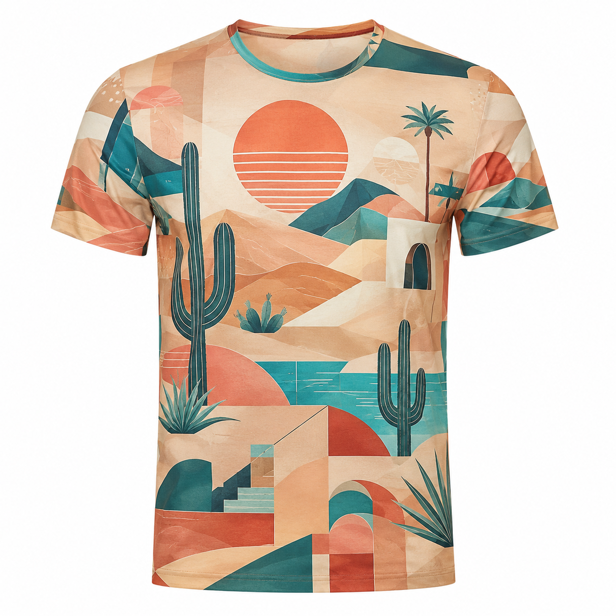 Men's Vintage Tropical Beach Resort Short Sleeve T-Shirt -25