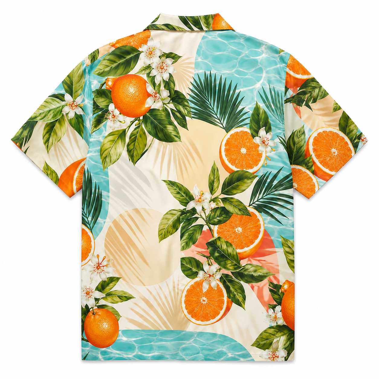 Summer Tropical Print Short Sleeve Beach Shirt -32