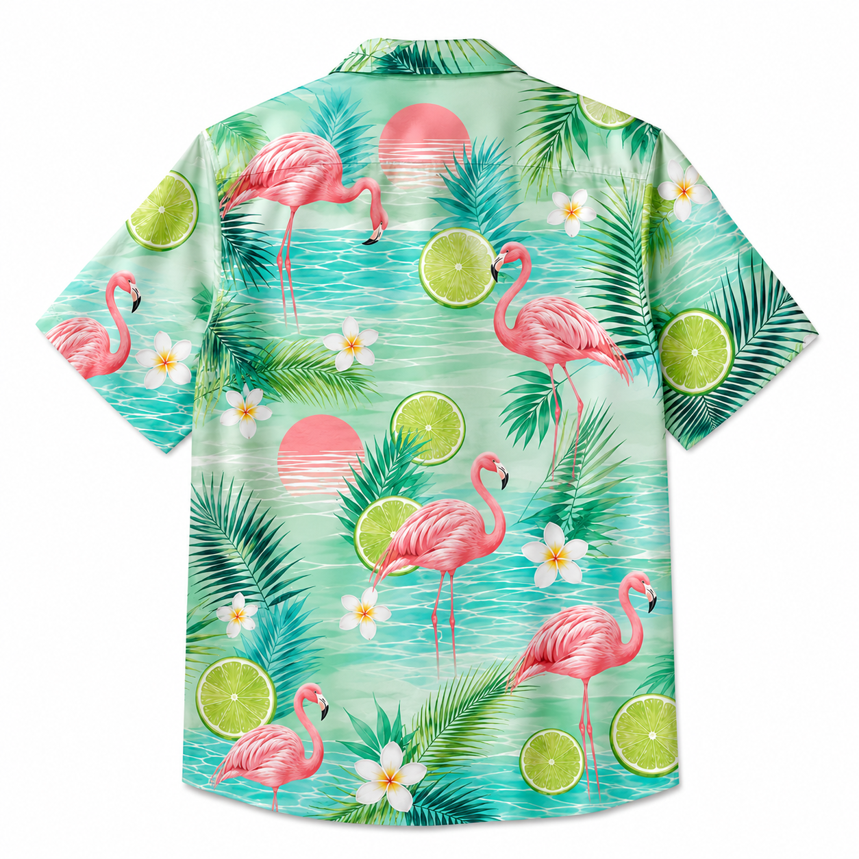 Summer Tropical Print Short Sleeve Beach Shirt -30