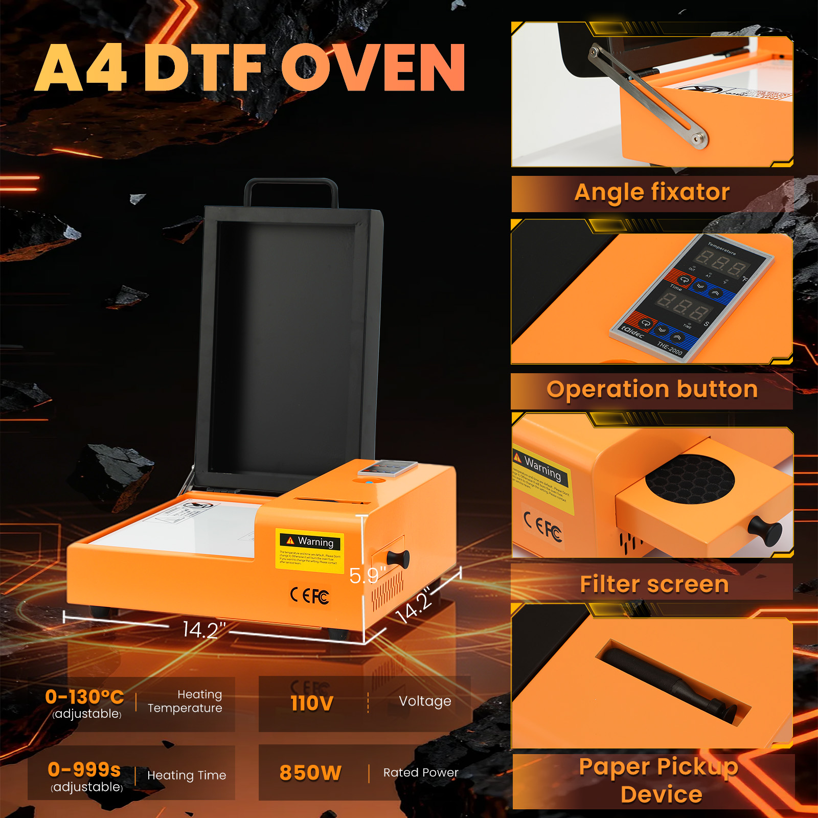 FAFAIR A4 L805 DTF Printer with Oven, Easy to Maintain Printer Machine with Anti-Clogging & Auto-Cleaning Technology for DIY Design Includes Software Consumable 