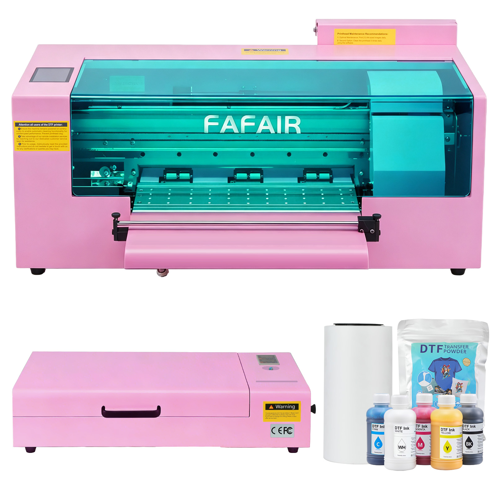 A3 F1080 DTF Printer with Oven, DIY Print with Automatic Cleaning System