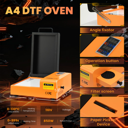 FAFAIR A4 L805 DTF Printer with Oven, Easy to Maintain Printer Machine with Anti-Clogging & Auto-Cleaning Technology for DIY Design Includes Software Consumable 