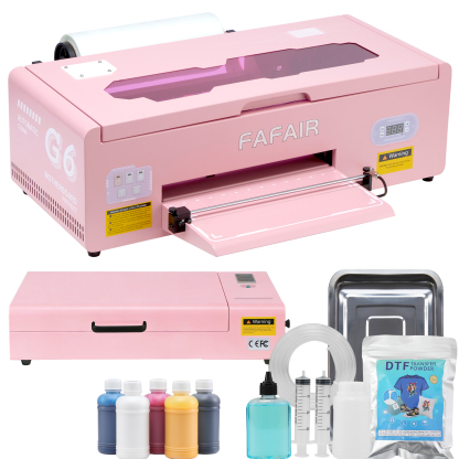FAFAIR A3 L1800 DTF Printer with 6 Smart Upgrades, DTF Printing Machine with White Ink Mixing System & Auto Clean, High Speed Production DTF Printer Bundles for Apparel Shoes Hats, (L1800+Oven) 