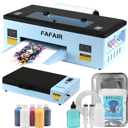 FAFAIR A3 R1390 DTF Printer with Oven, DTF Printer Machine with White Ink Mixing System & Auto Clean, High-Speed Custom Printing and DIY Design